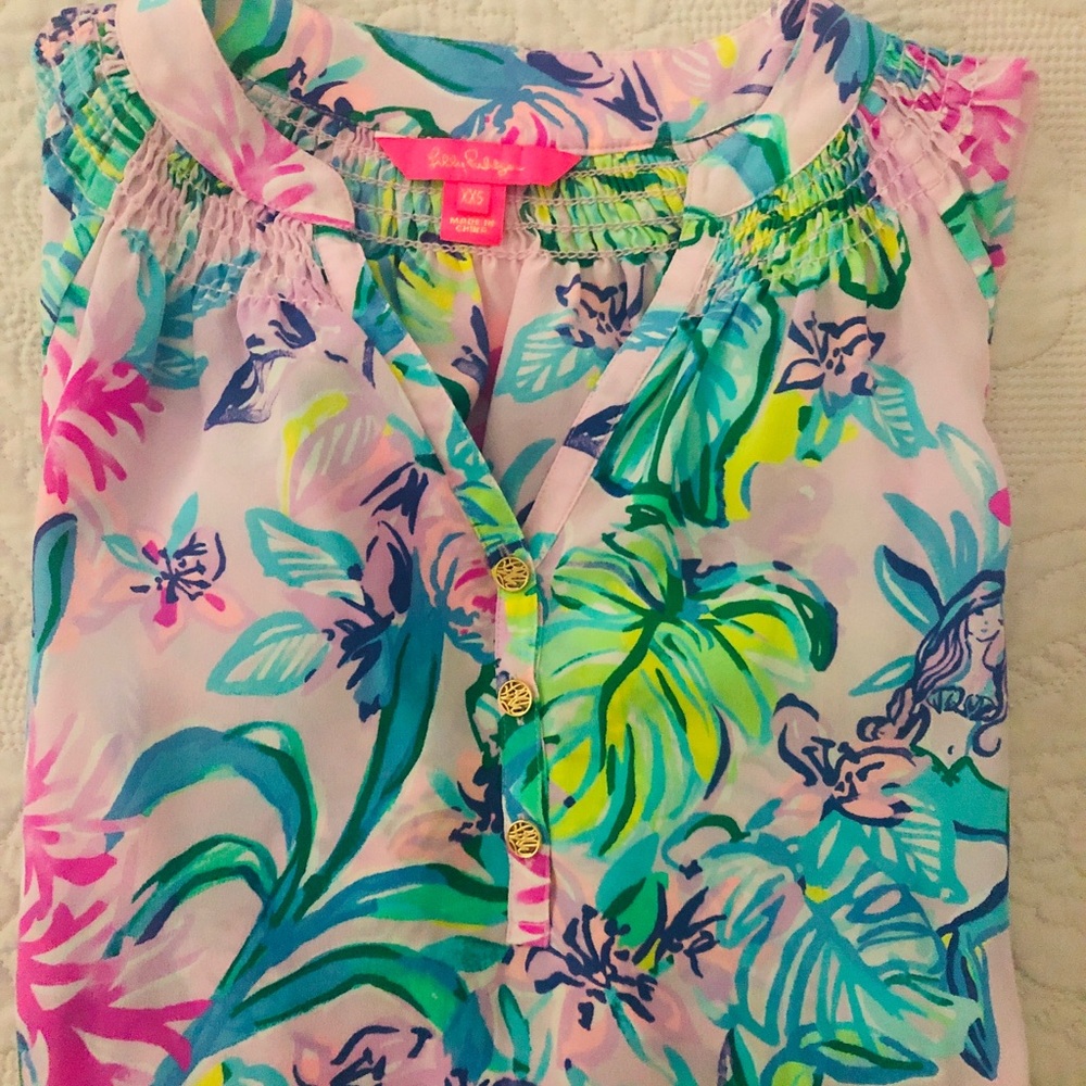 Lilly Pulitzer Elsa Top "Mermaid In The Shade" - Picture 4 of 8